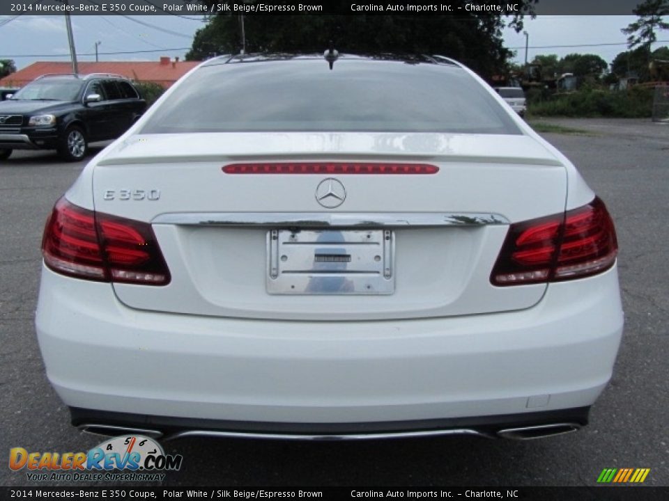 2014 Mercedes-Benz E 350 Coupe Polar White / Silk Beige/Espresso Brown Photo #9
