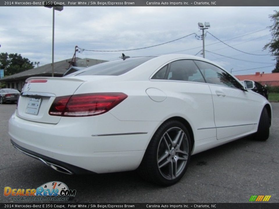 2014 Mercedes-Benz E 350 Coupe Polar White / Silk Beige/Espresso Brown Photo #10