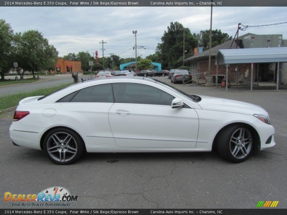 2014 Mercedes-Benz E 350 Coupe Polar White / Silk Beige/Espresso Brown Photo #11