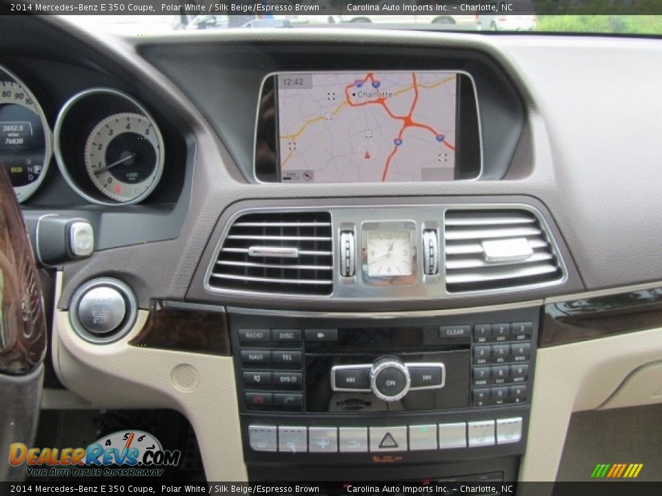 2014 Mercedes-Benz E 350 Coupe Polar White / Silk Beige/Espresso Brown Photo #15