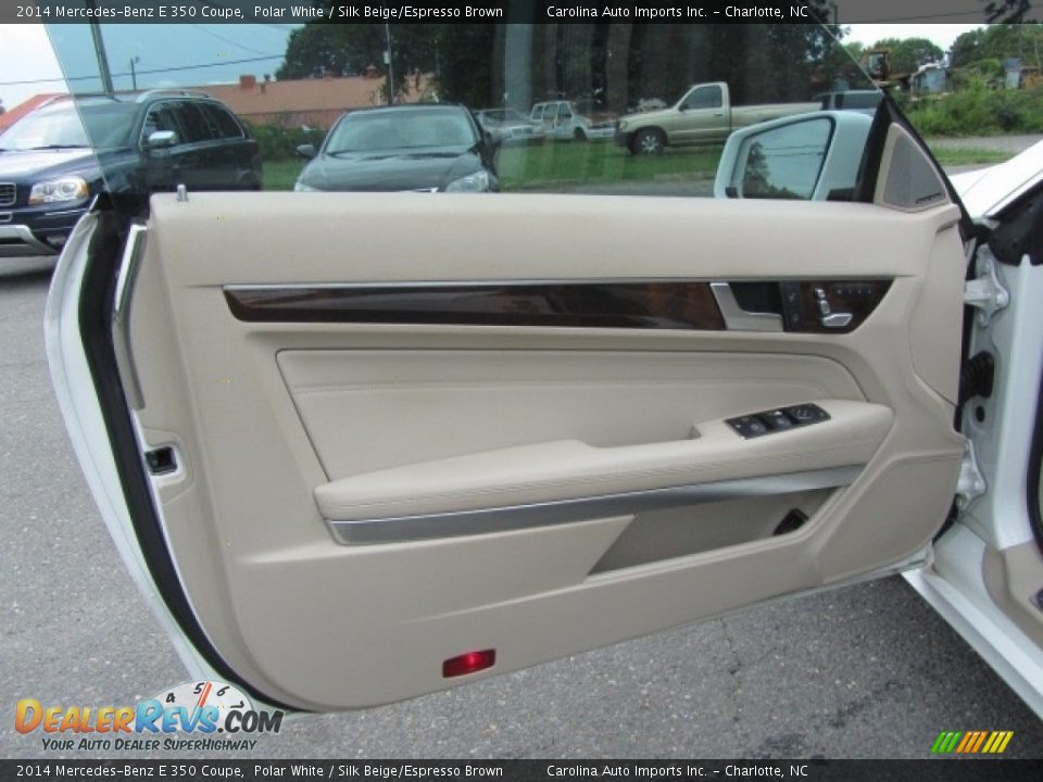 2014 Mercedes-Benz E 350 Coupe Polar White / Silk Beige/Espresso Brown Photo #17