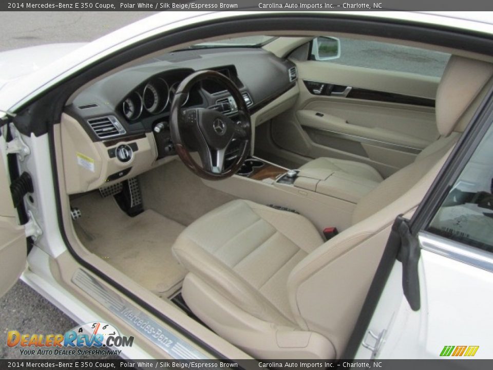 2014 Mercedes-Benz E 350 Coupe Polar White / Silk Beige/Espresso Brown Photo #18