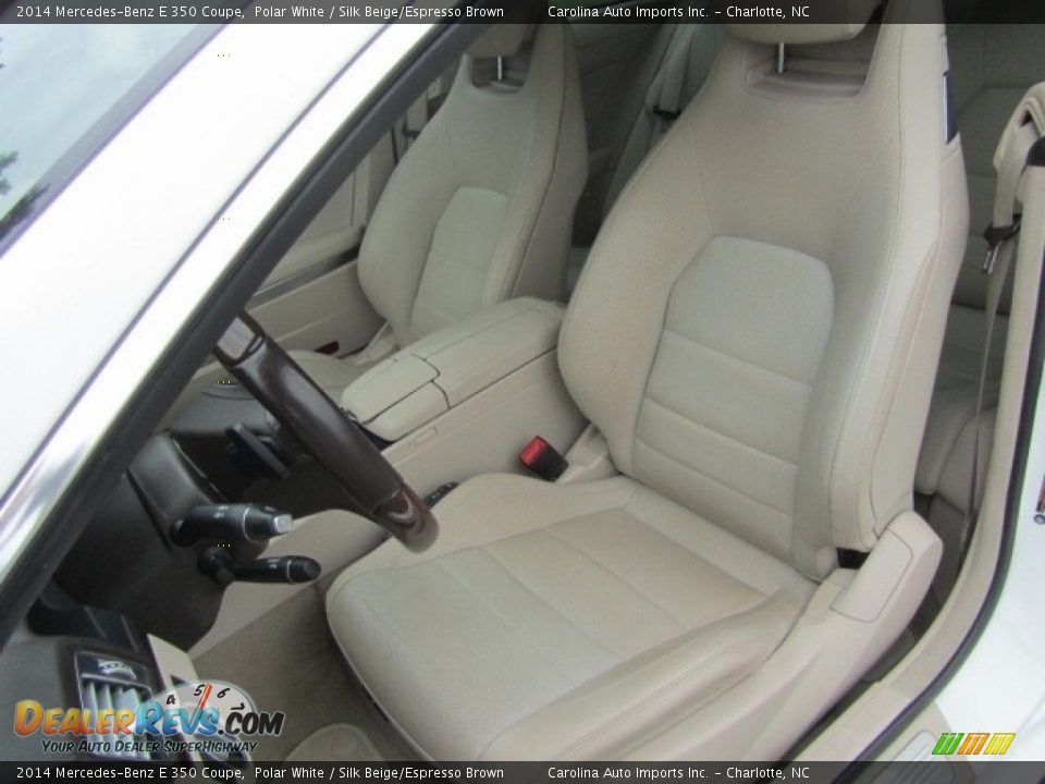 2014 Mercedes-Benz E 350 Coupe Polar White / Silk Beige/Espresso Brown Photo #19