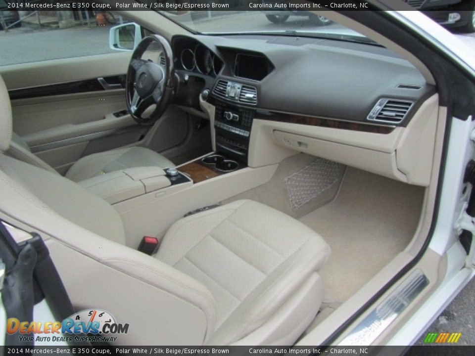 2014 Mercedes-Benz E 350 Coupe Polar White / Silk Beige/Espresso Brown Photo #22