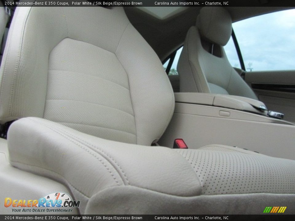 2014 Mercedes-Benz E 350 Coupe Polar White / Silk Beige/Espresso Brown Photo #23