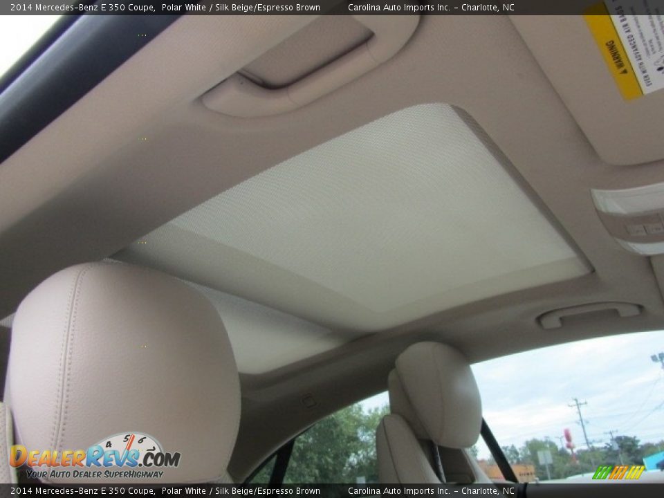 2014 Mercedes-Benz E 350 Coupe Polar White / Silk Beige/Espresso Brown Photo #24