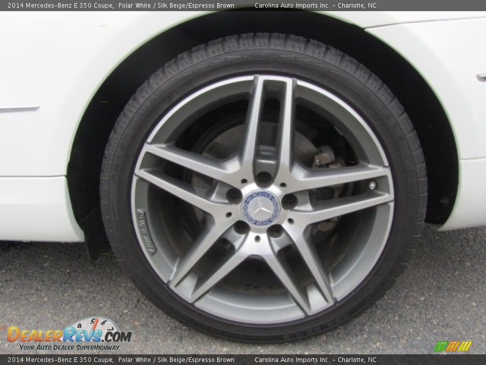 2014 Mercedes-Benz E 350 Coupe Polar White / Silk Beige/Espresso Brown Photo #26