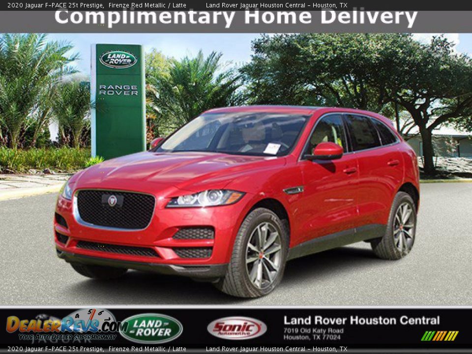 2020 Jaguar F-PACE 25t Prestige Firenze Red Metallic / Latte Photo #1