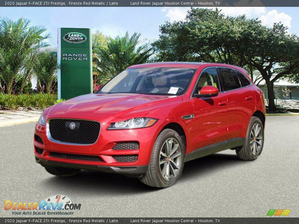 2020 Jaguar F-PACE 25t Prestige Firenze Red Metallic / Latte Photo #2