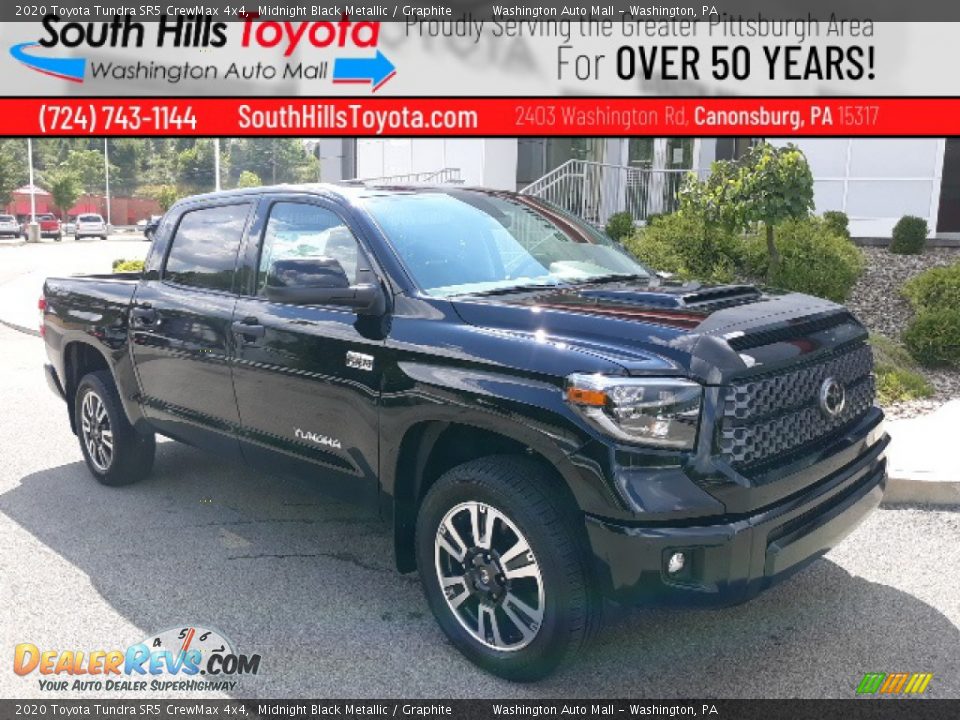 2020 Toyota Tundra SR5 CrewMax 4x4 Midnight Black Metallic / Graphite Photo #1