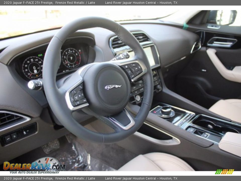 2020 Jaguar F-PACE 25t Prestige Firenze Red Metallic / Latte Photo #21
