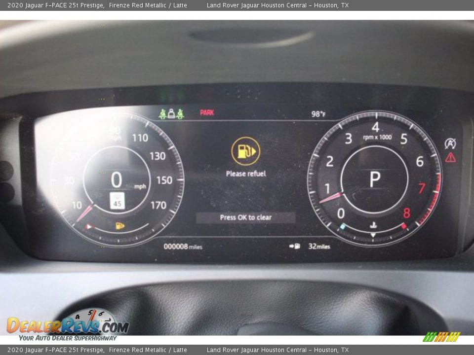 2020 Jaguar F-PACE 25t Prestige Firenze Red Metallic / Latte Photo #23