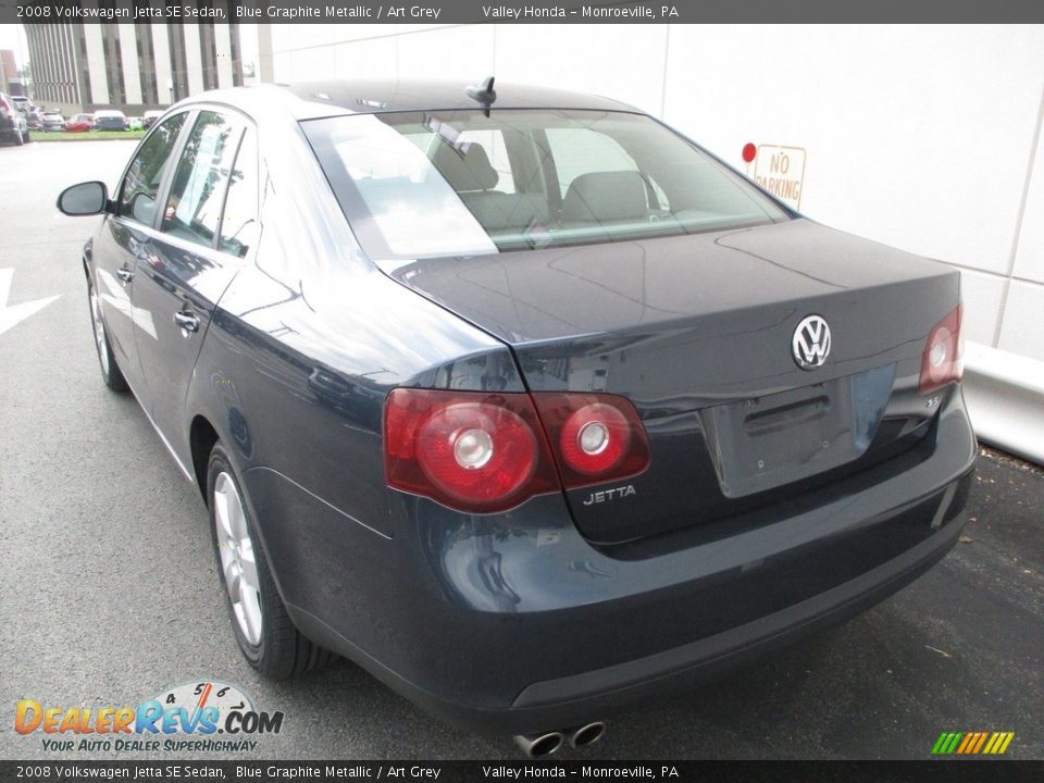 2008 Volkswagen Jetta SE Sedan Blue Graphite Metallic / Art Grey Photo #3