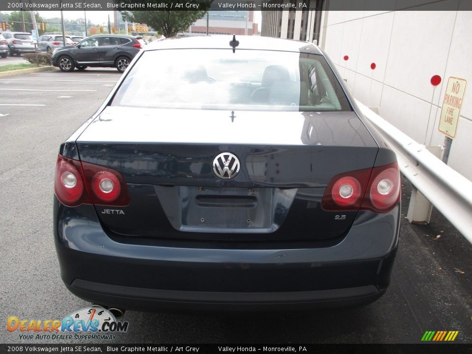 2008 Volkswagen Jetta SE Sedan Blue Graphite Metallic / Art Grey Photo #4