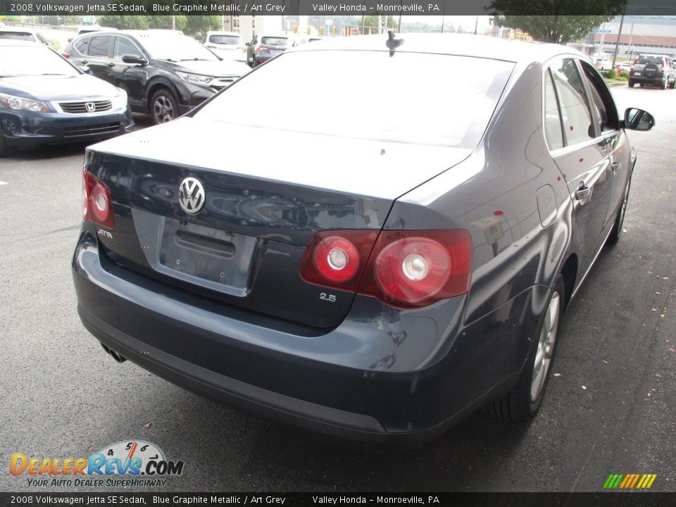 2008 Volkswagen Jetta SE Sedan Blue Graphite Metallic / Art Grey Photo #5