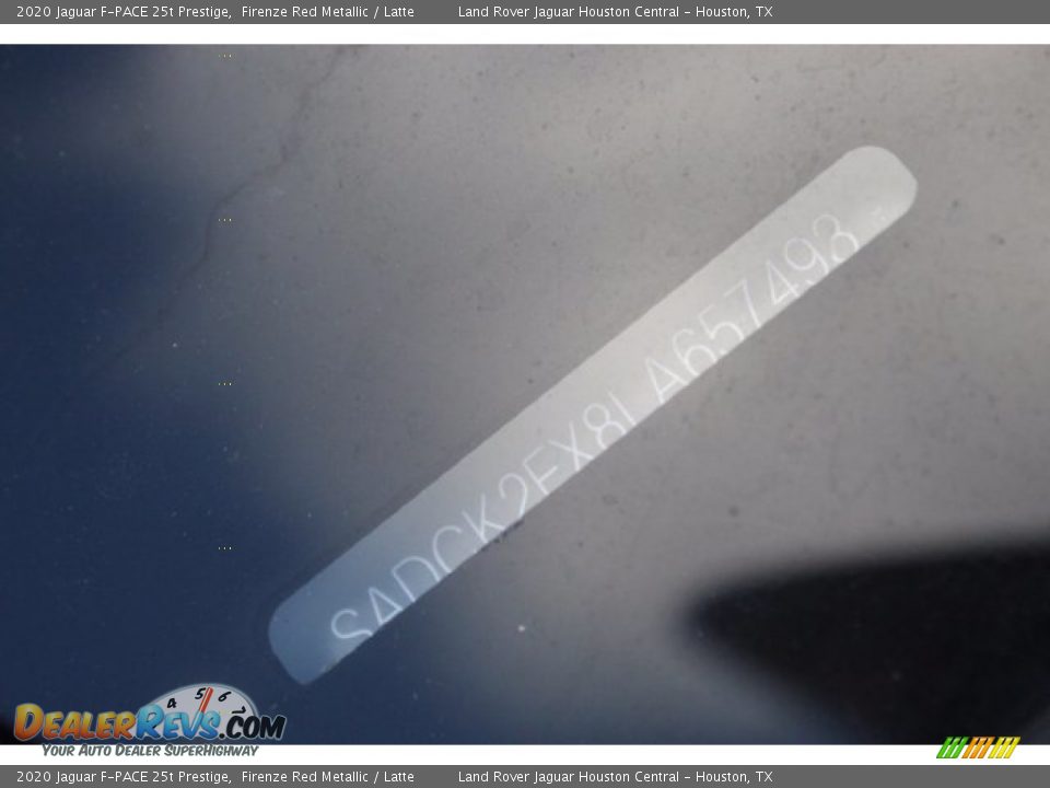 2020 Jaguar F-PACE 25t Prestige Firenze Red Metallic / Latte Photo #33