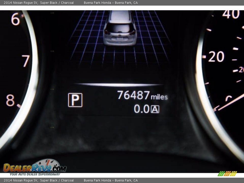 2014 Nissan Rogue SV Super Black / Charcoal Photo #6