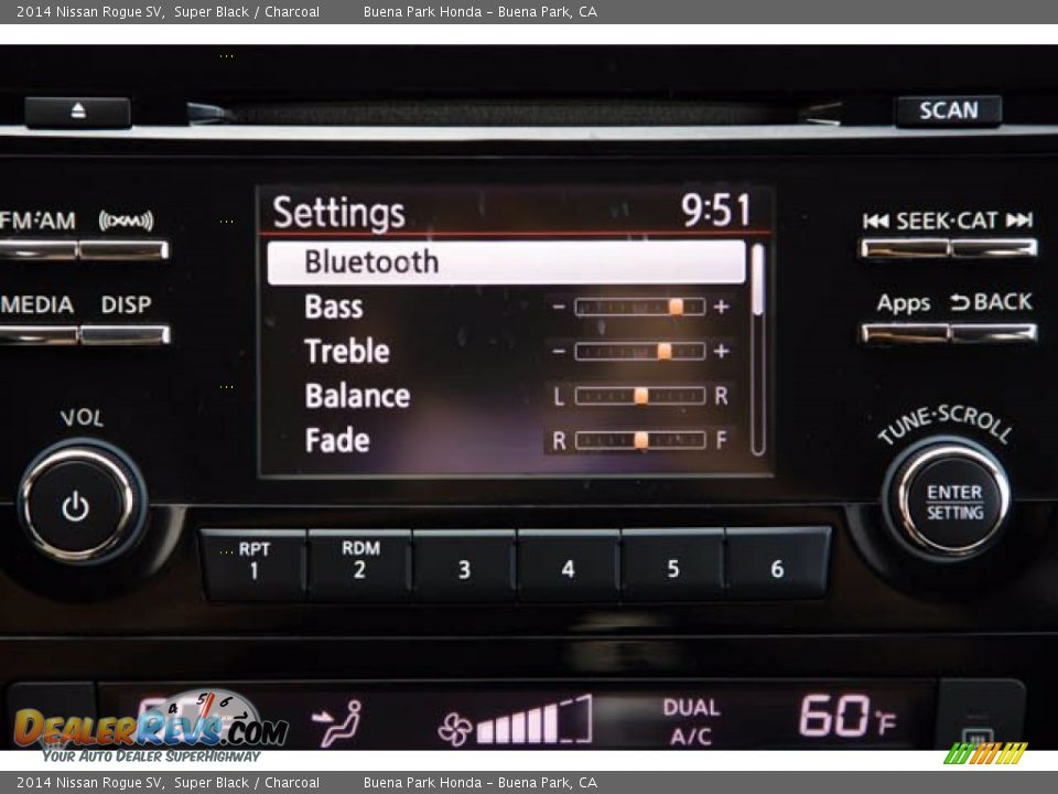 2014 Nissan Rogue SV Super Black / Charcoal Photo #25