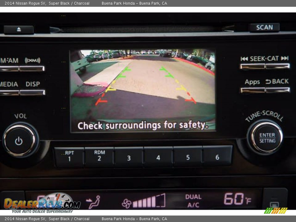 2014 Nissan Rogue SV Super Black / Charcoal Photo #26