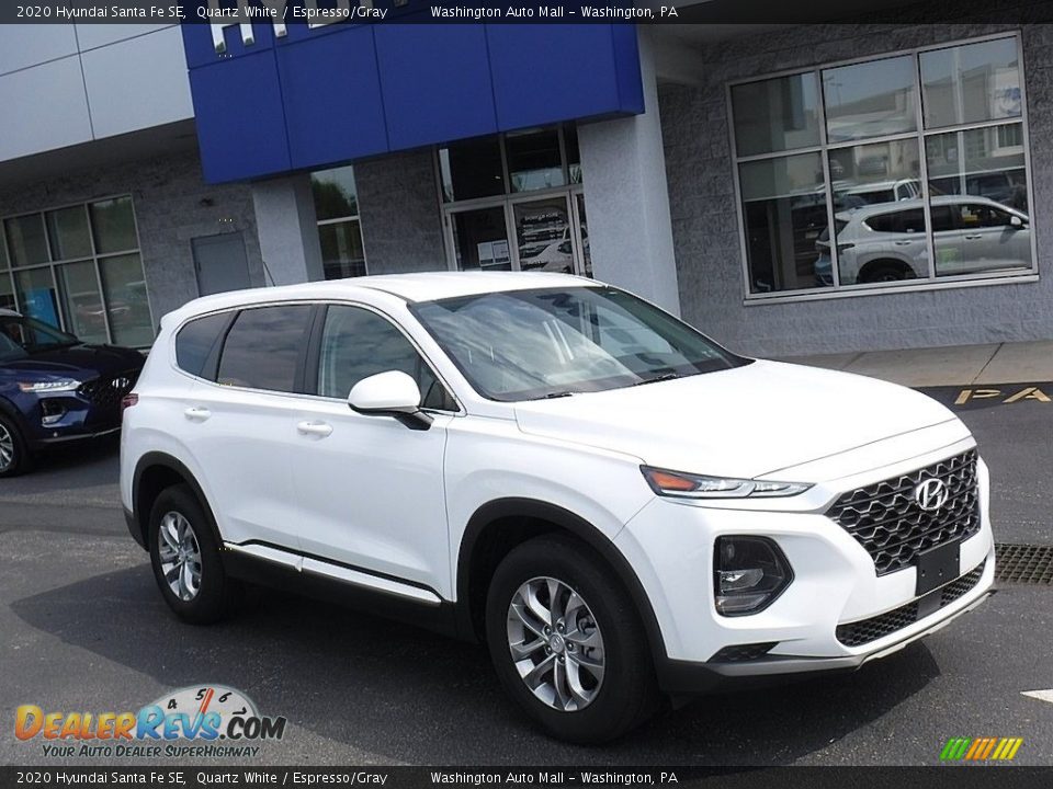 2020 Hyundai Santa Fe SE Quartz White / Espresso/Gray Photo #1