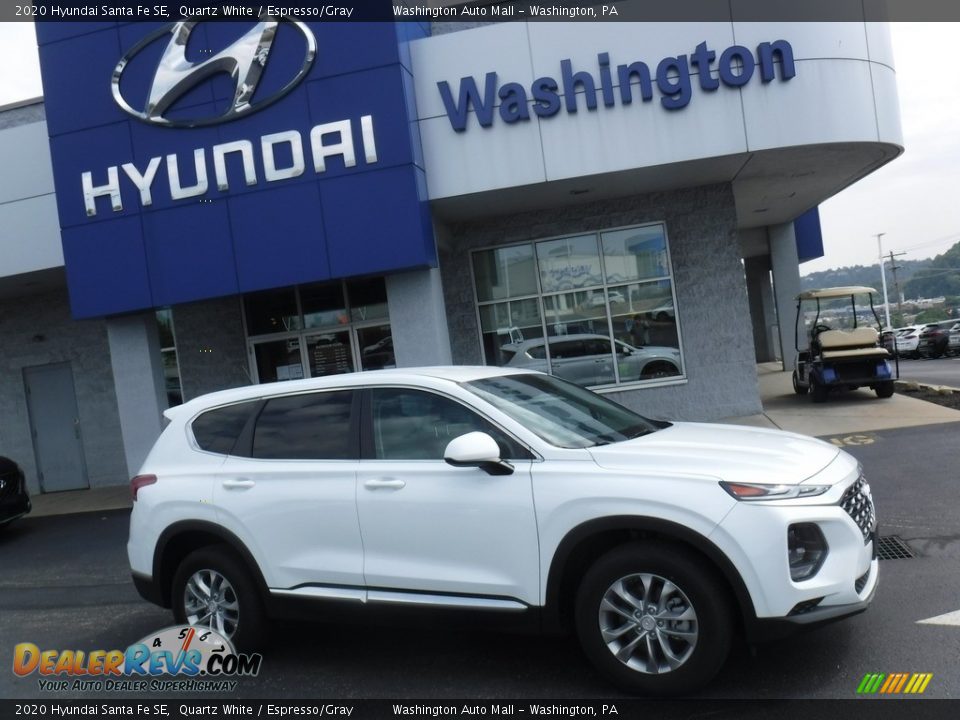 2020 Hyundai Santa Fe SE Quartz White / Espresso/Gray Photo #2