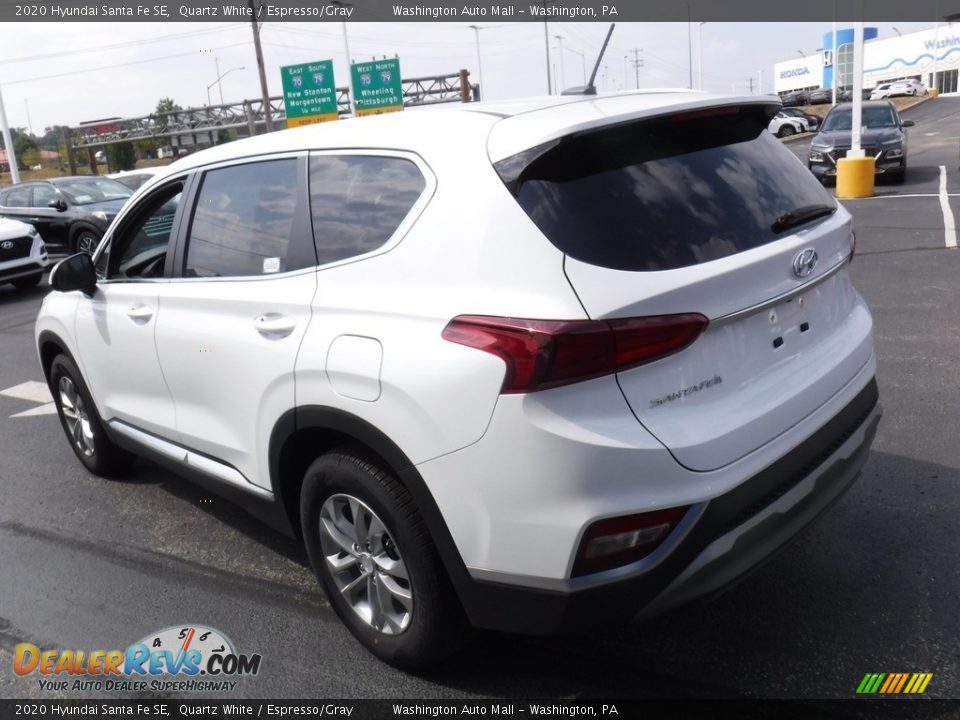 2020 Hyundai Santa Fe SE Quartz White / Espresso/Gray Photo #7