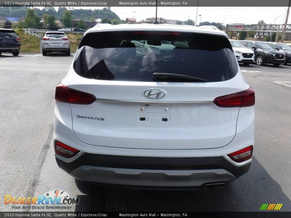 2020 Hyundai Santa Fe SE Quartz White / Espresso/Gray Photo #8