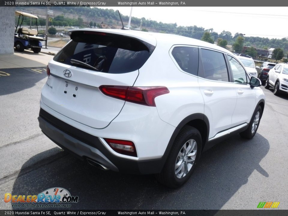 2020 Hyundai Santa Fe SE Quartz White / Espresso/Gray Photo #9