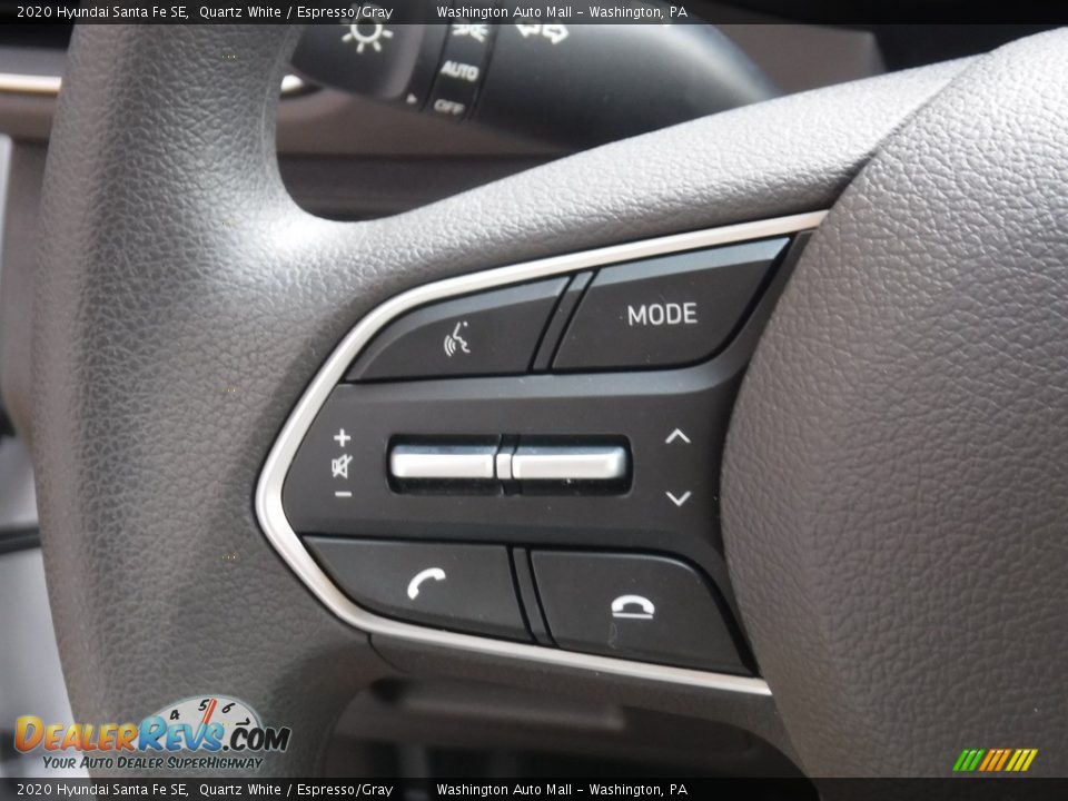 2020 Hyundai Santa Fe SE Quartz White / Espresso/Gray Photo #18