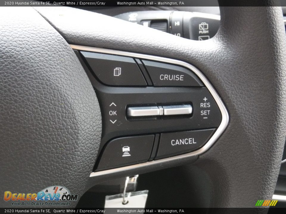 2020 Hyundai Santa Fe SE Quartz White / Espresso/Gray Photo #19