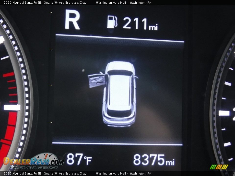 2020 Hyundai Santa Fe SE Quartz White / Espresso/Gray Photo #28