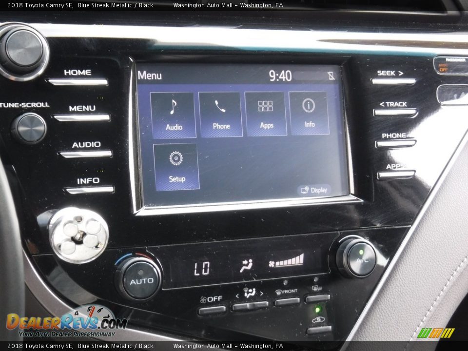 2018 Toyota Camry SE Blue Streak Metallic / Black Photo #3
