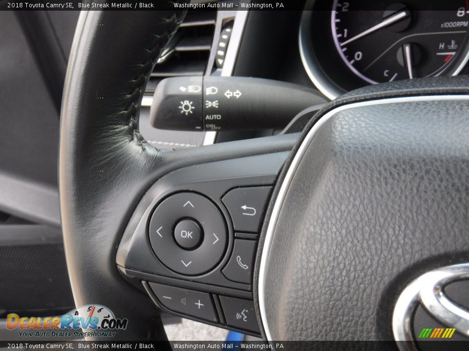 2018 Toyota Camry SE Blue Streak Metallic / Black Photo #5