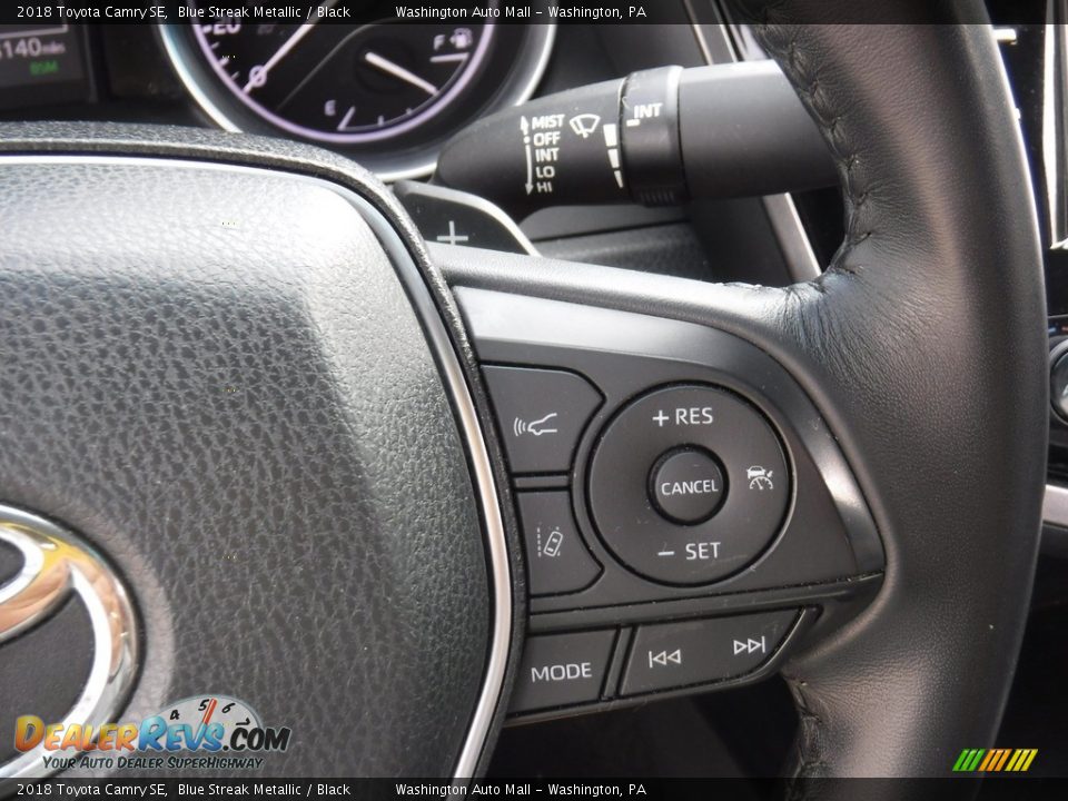 2018 Toyota Camry SE Blue Streak Metallic / Black Photo #6