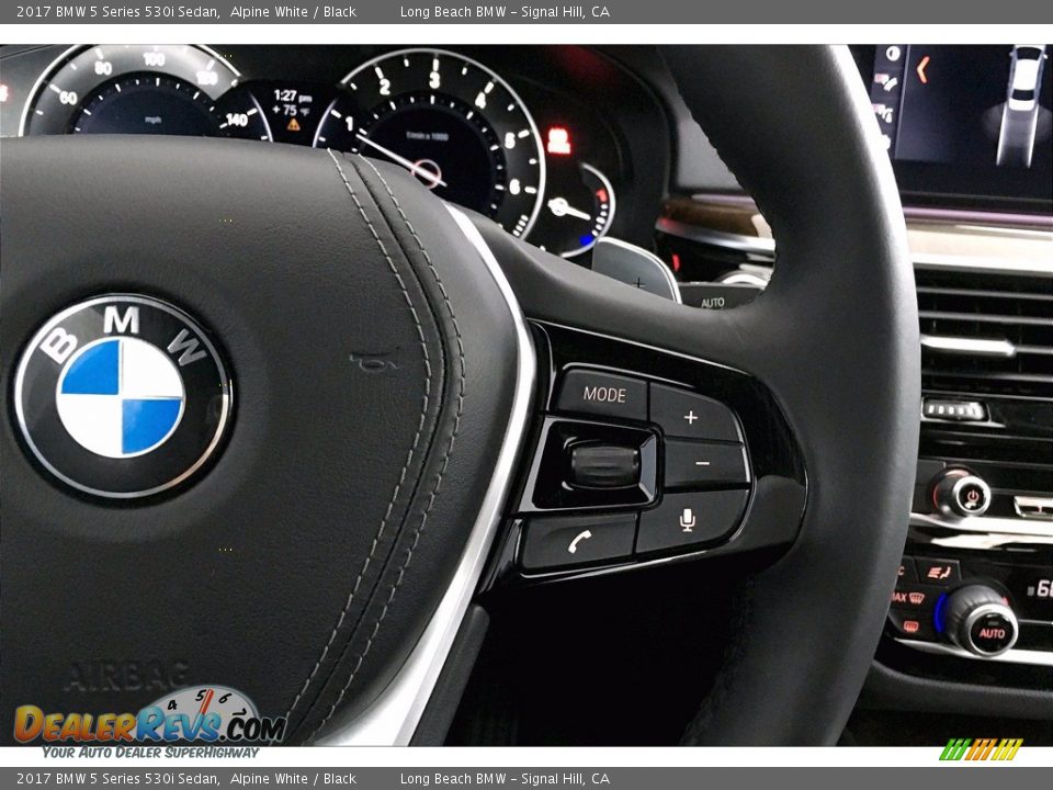 2017 BMW 5 Series 530i Sedan Alpine White / Black Photo #19