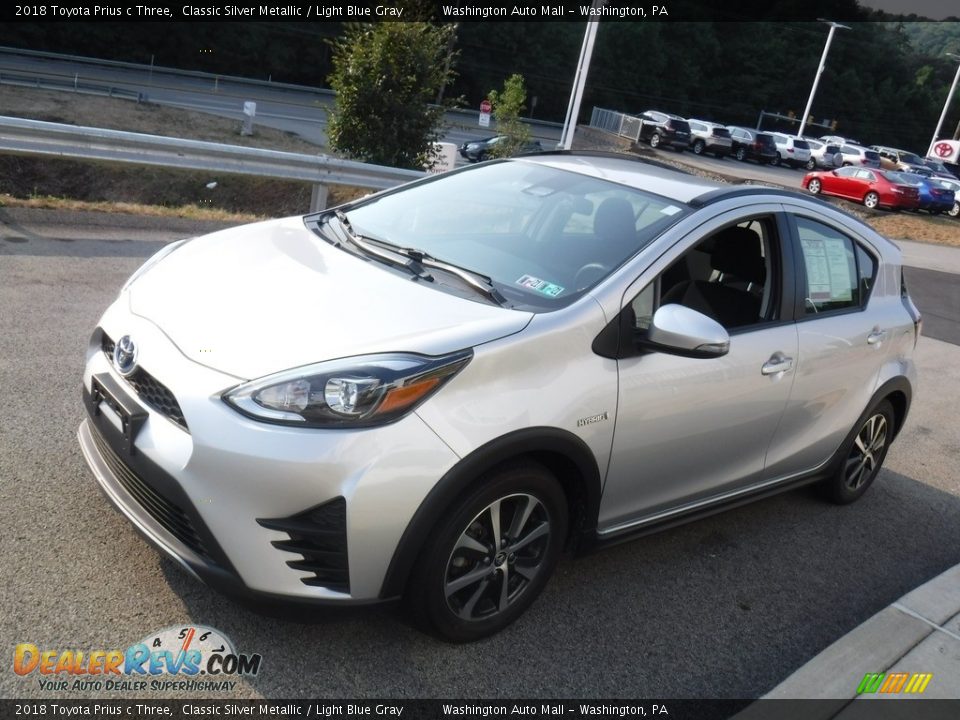 2018 Toyota Prius c Three Classic Silver Metallic / Light Blue Gray Photo #5