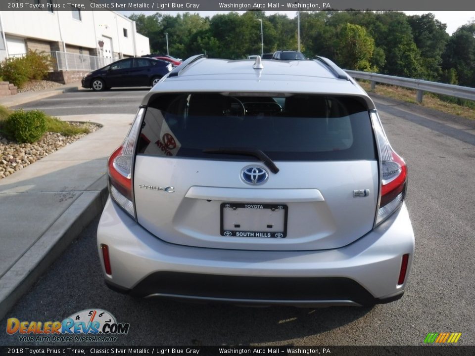 2018 Toyota Prius c Three Classic Silver Metallic / Light Blue Gray Photo #9