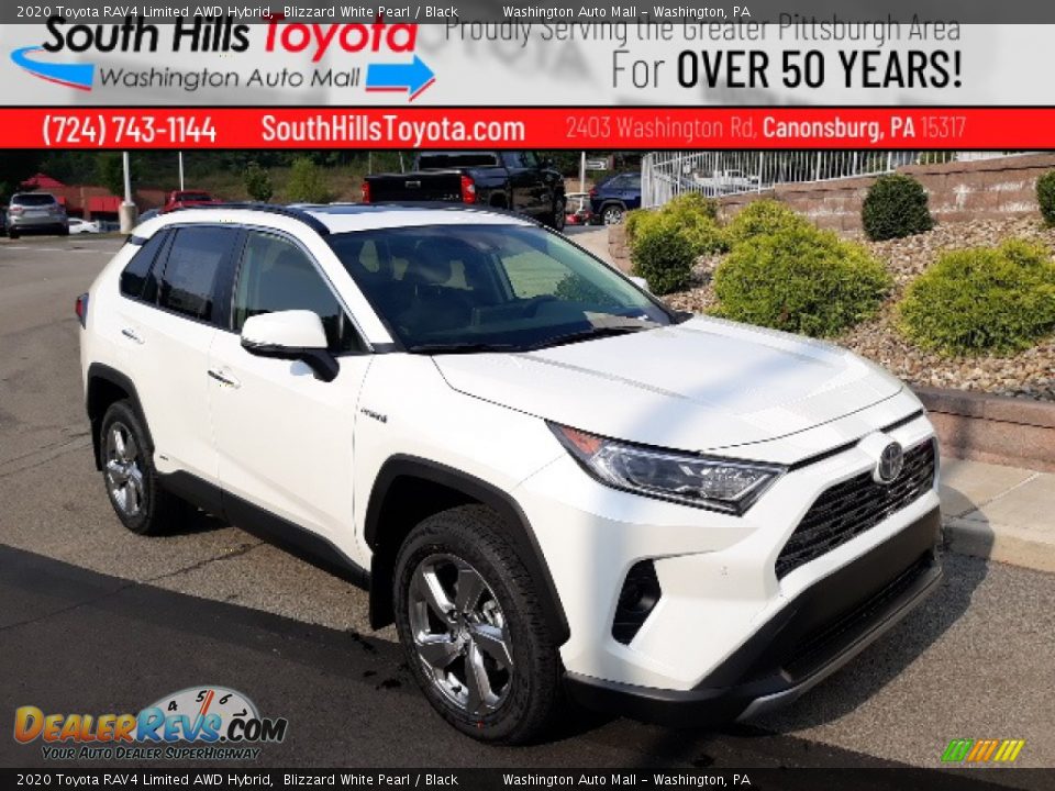 2020 Toyota RAV4 Limited AWD Hybrid Blizzard White Pearl / Black Photo #1