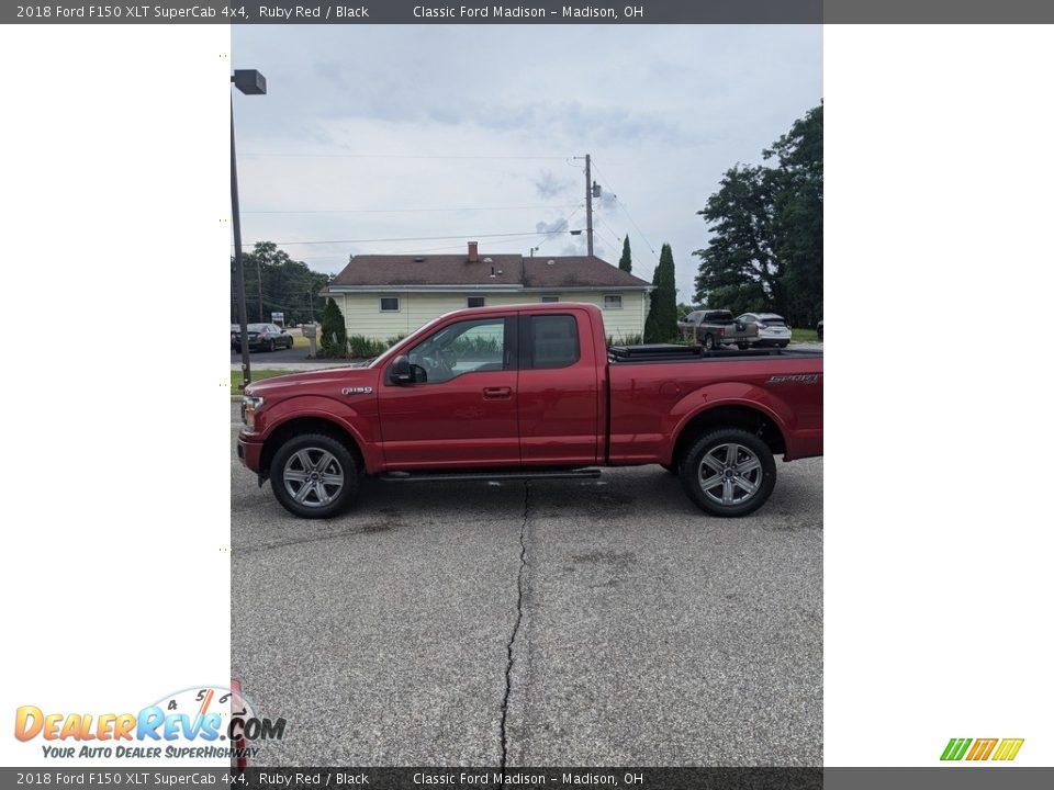2018 Ford F150 XLT SuperCab 4x4 Ruby Red / Black Photo #8