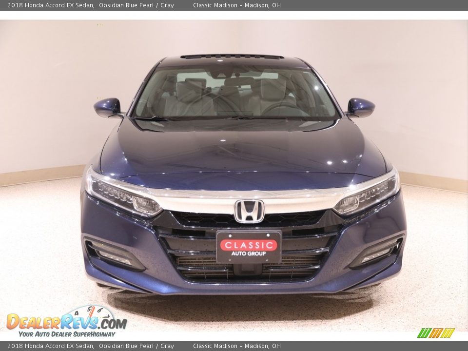 2018 Honda Accord EX Sedan Obsidian Blue Pearl / Gray Photo #2