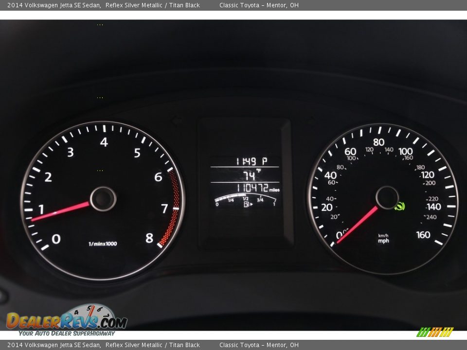2014 Volkswagen Jetta SE Sedan Reflex Silver Metallic / Titan Black Photo #7
