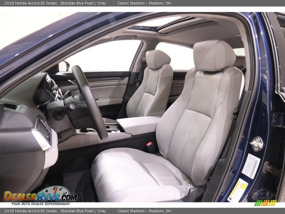 2018 Honda Accord EX Sedan Obsidian Blue Pearl / Gray Photo #5