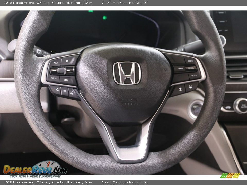 2018 Honda Accord EX Sedan Obsidian Blue Pearl / Gray Photo #7