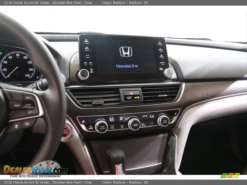 2018 Honda Accord EX Sedan Obsidian Blue Pearl / Gray Photo #9