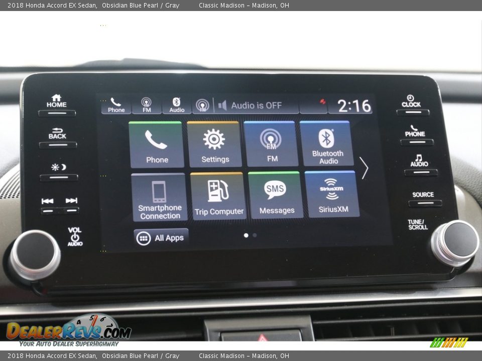 2018 Honda Accord EX Sedan Obsidian Blue Pearl / Gray Photo #10