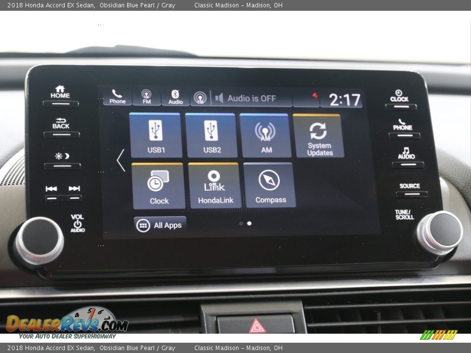 2018 Honda Accord EX Sedan Obsidian Blue Pearl / Gray Photo #11