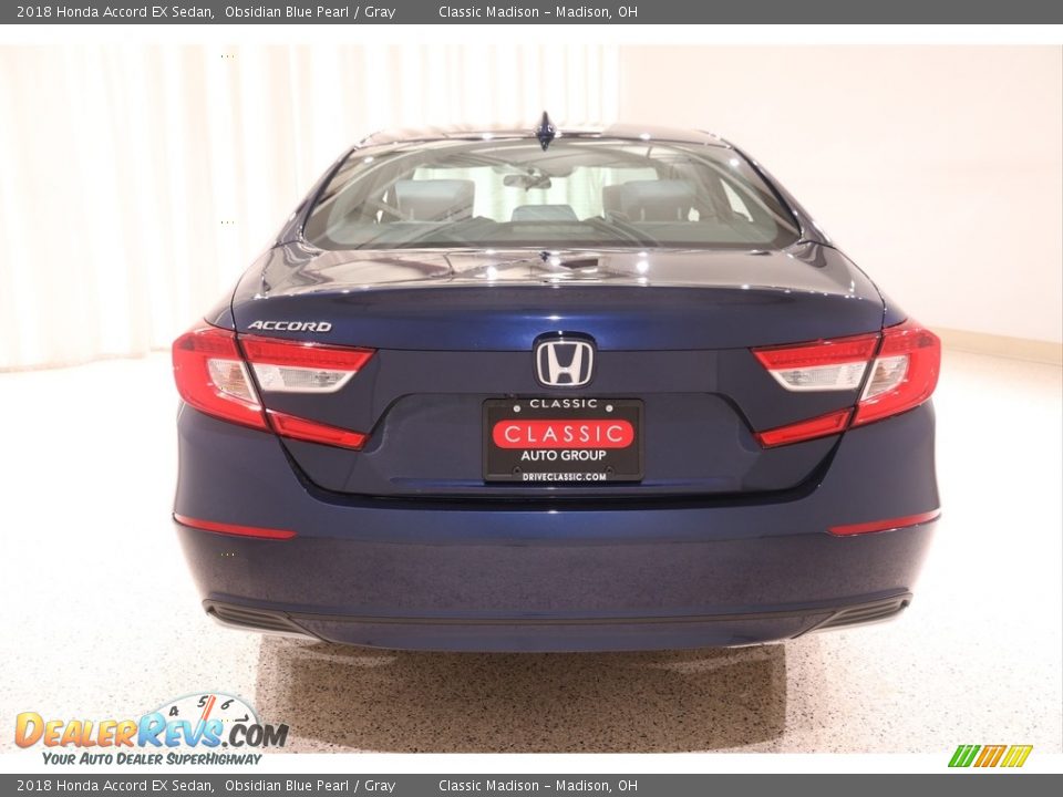 2018 Honda Accord EX Sedan Obsidian Blue Pearl / Gray Photo #19