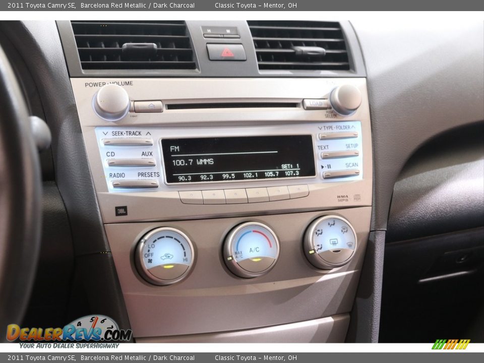2011 Toyota Camry SE Barcelona Red Metallic / Dark Charcoal Photo #9