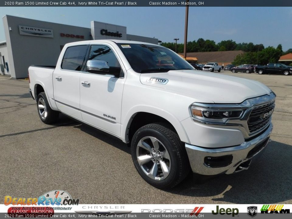 2020 Ram 1500 Limited Crew Cab 4x4 Ivory White Tri-Coat Pearl / Black Photo #1