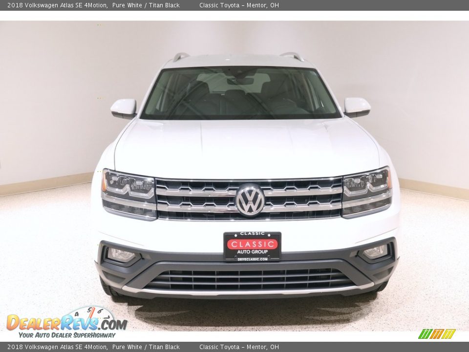 2018 Volkswagen Atlas SE 4Motion Pure White / Titan Black Photo #2